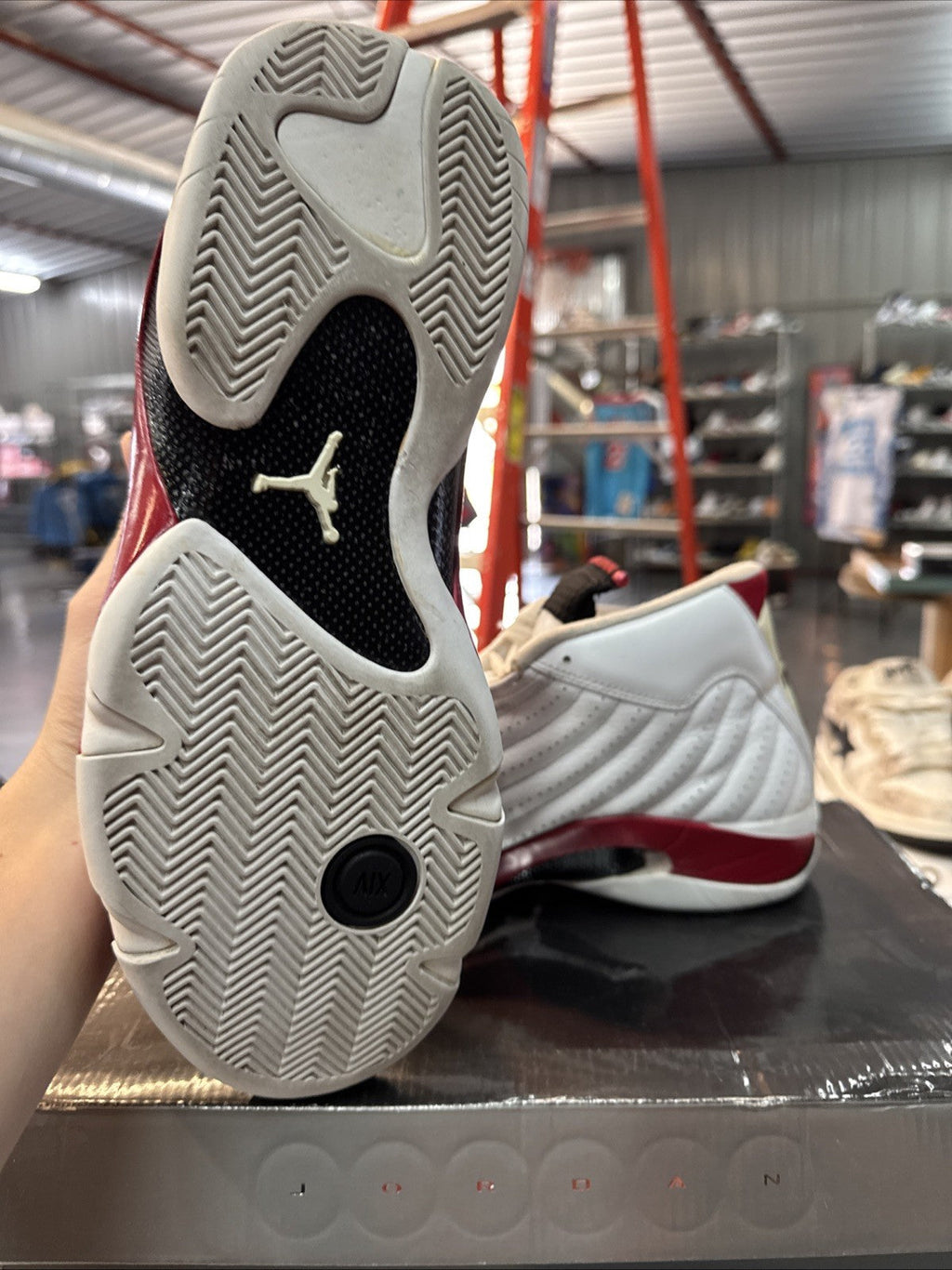 Jordan 14 Retro Candy Cane 2012 - Size 11 - product image from the listing.