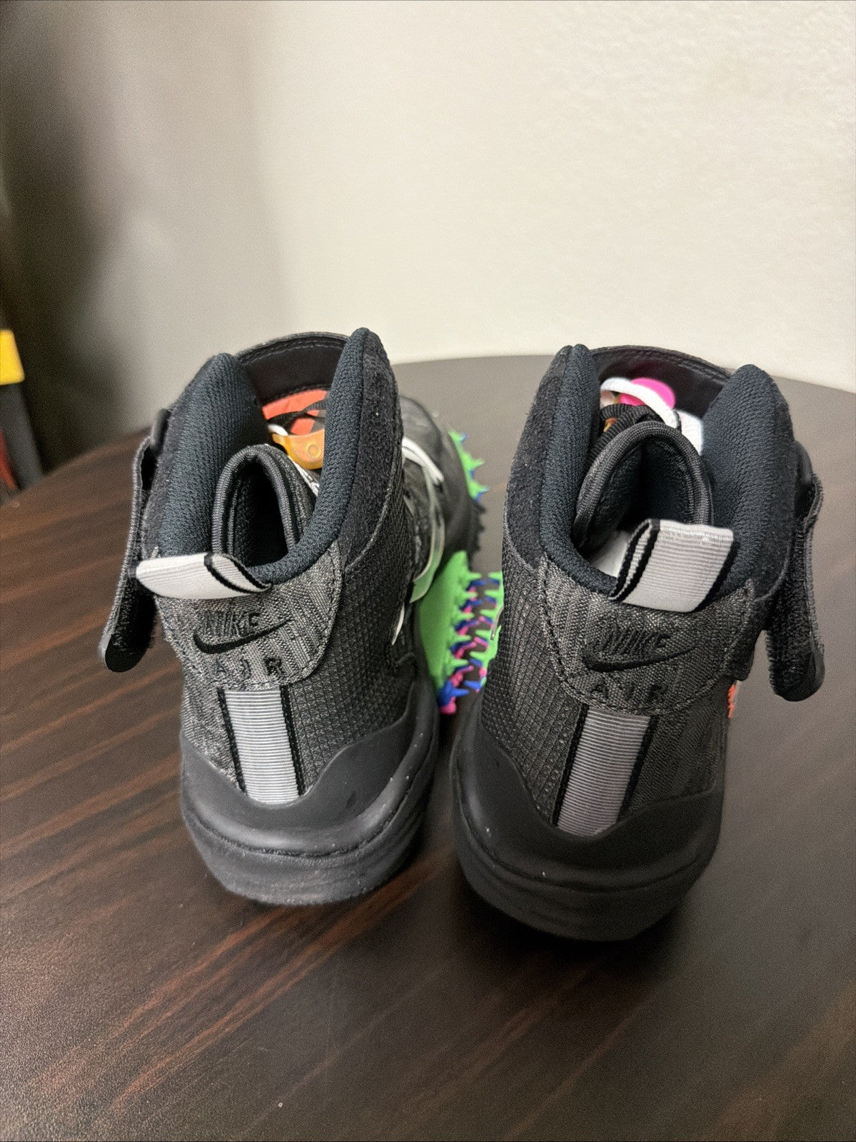 Nike Air Force 1 Mid x OFF WHITE Black Trainers, Size 13 BNIB DO6290-001 - product image from the listing.