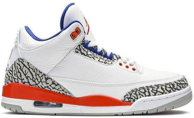 "KNICKS" Air Jordan 3 Retro 2019 - Size 13 - 136064 148 (10307-312) Pre-owned - product image from the listing.