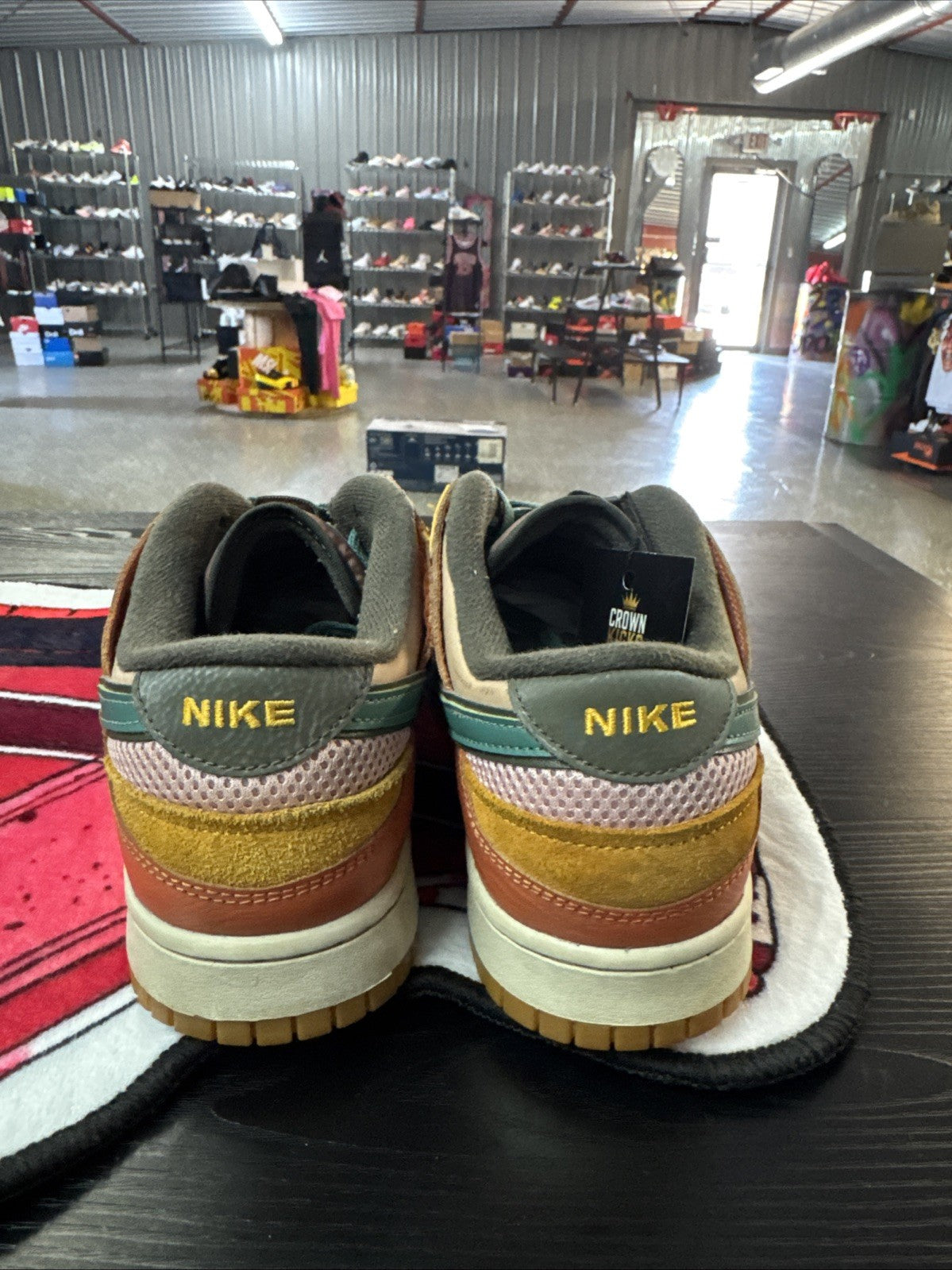 Nike Dunk Low Scrap Archaeo Brown Green Colorblock | Replacement Box - Size 10 - product image from the listing.