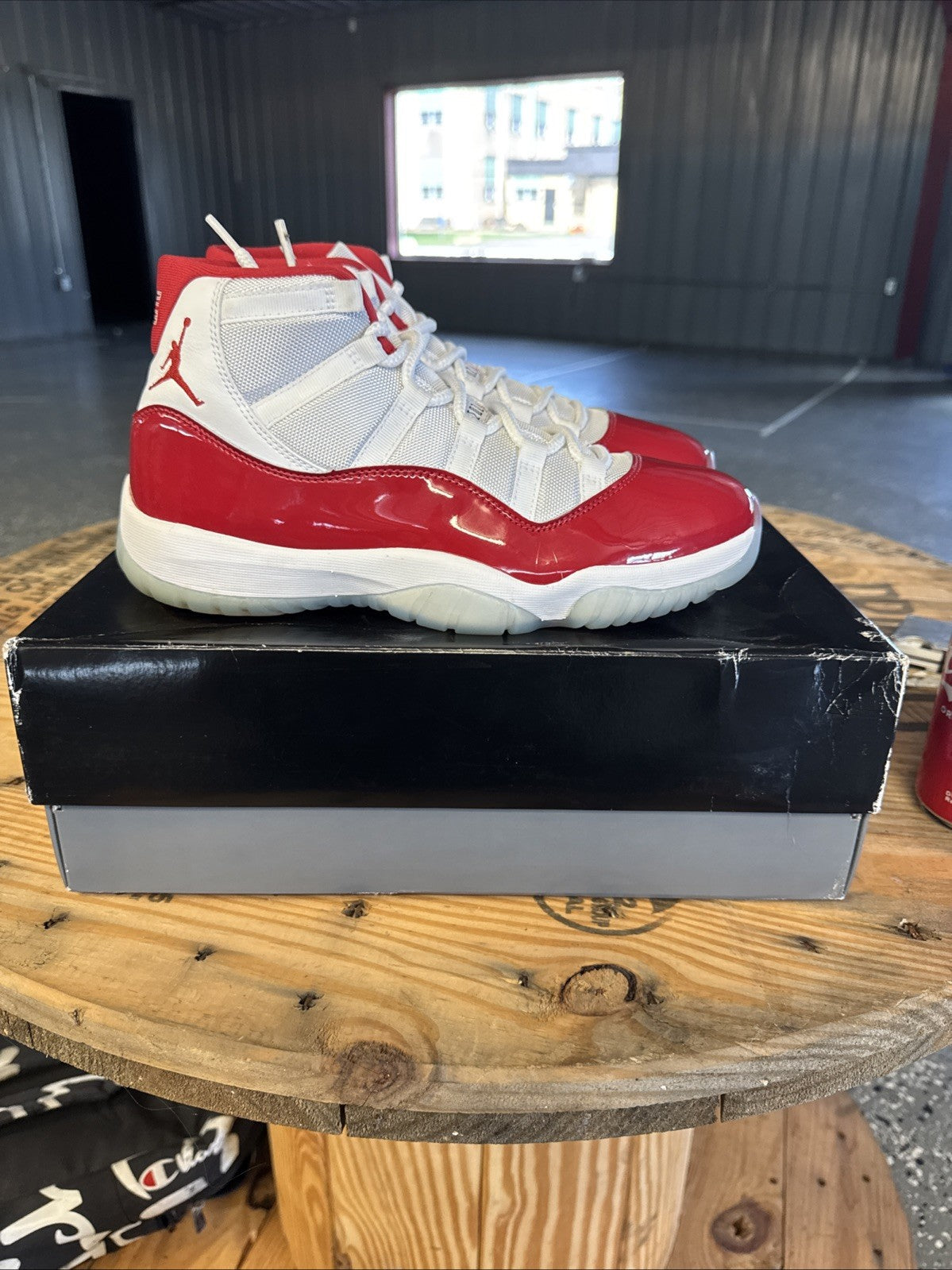 Air Jordan 11 Retro Shoes Cherry Varsity Red | - Size 10 - product image from the listing.