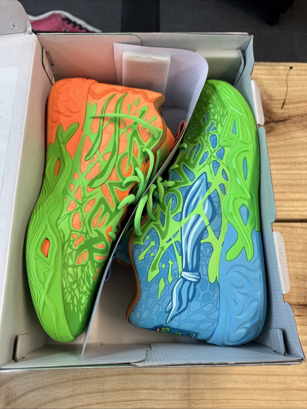 Puma Lamelo Ball MB 04 TMNT Leonardo & Michelangelo | Wore Once - SIZE 14 - product image from the listing.