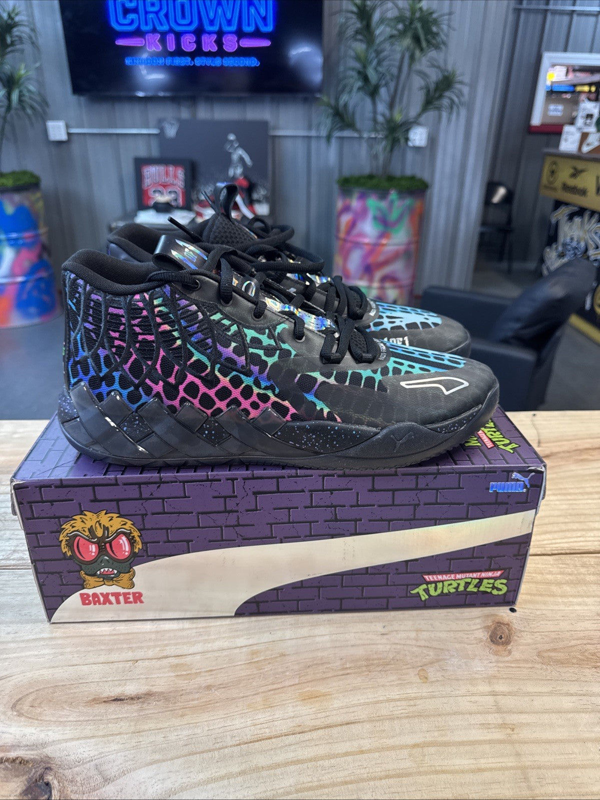 PUMA X Lamelo Ball Mb.01 TMNT Baxter Stockman | Wore Once - Size 14 - product image from the listing.