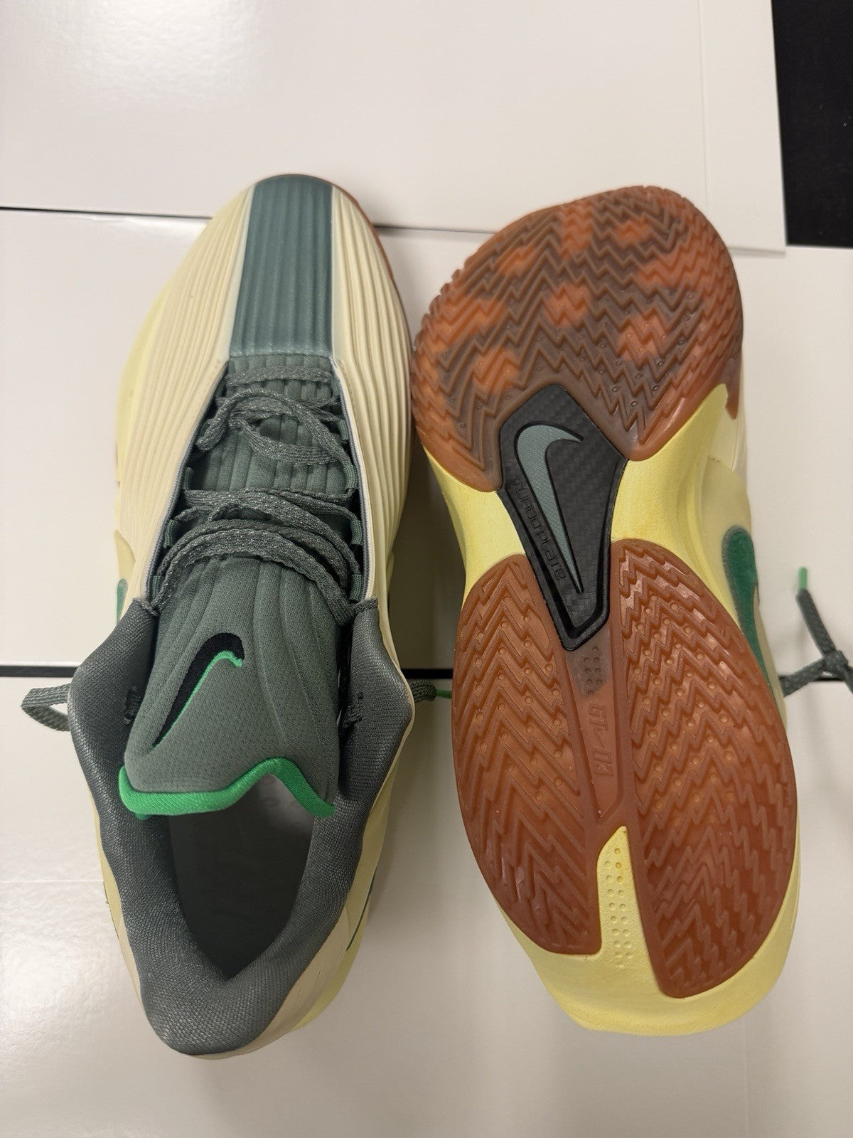 "Jrue Holiday PE" Nike Air Zoom GT Cut 3 Turbo Sneakers, Size 12 IH2371-700 - product image from the listing.