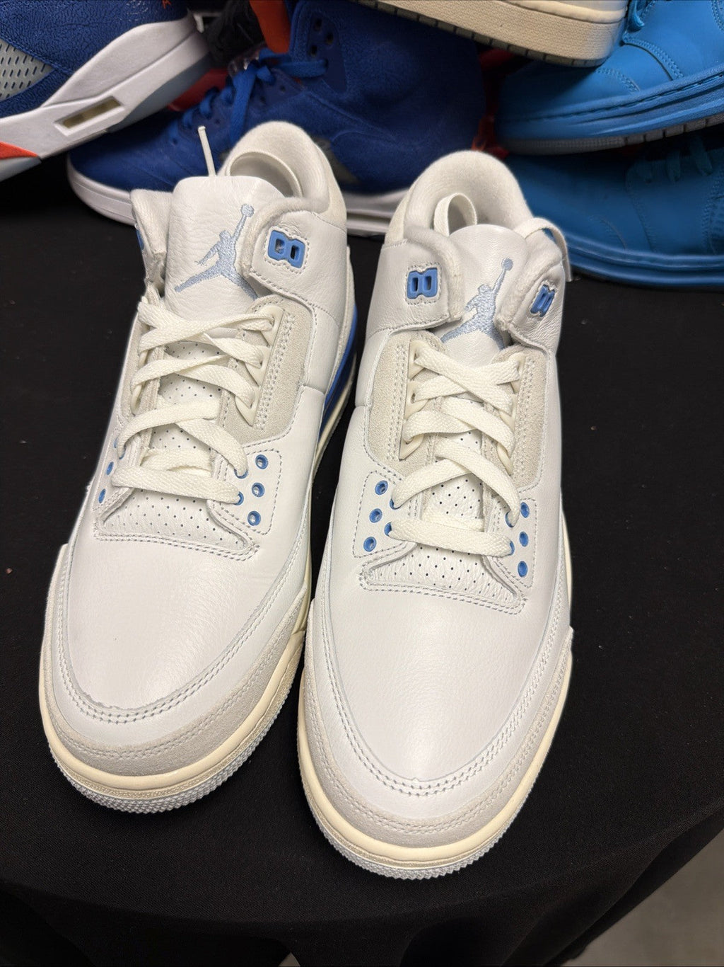 Air Jordan 3 Retro Lucky Shorts Summit White Blue CT8532-101 Men's - product image from the listing.