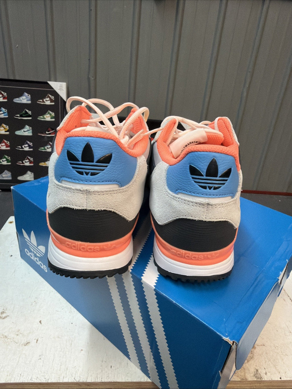 HQ6680 - Size 10.5 adidas ZX 750 White Beam Green Orange - product image from the listing.