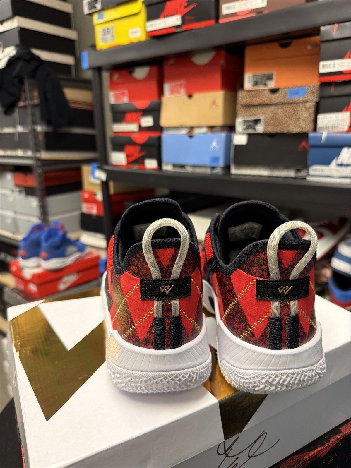 Men's NIKE JORDAN TAKE II PF RED BLACK BASKETBALL SHOE CW2458-607 BLACK RED BRED - product image from the listing.