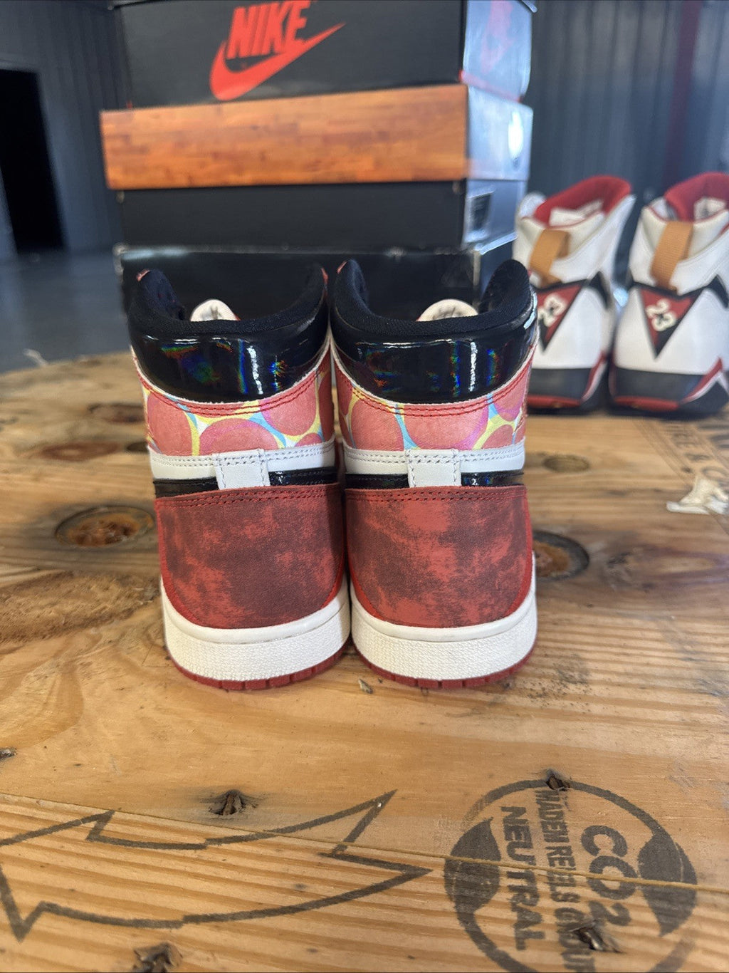 Jordan 1 Retro OG Spiderverse | Replacement Box - Worn Once - Size 7.5 - product image from the listing.