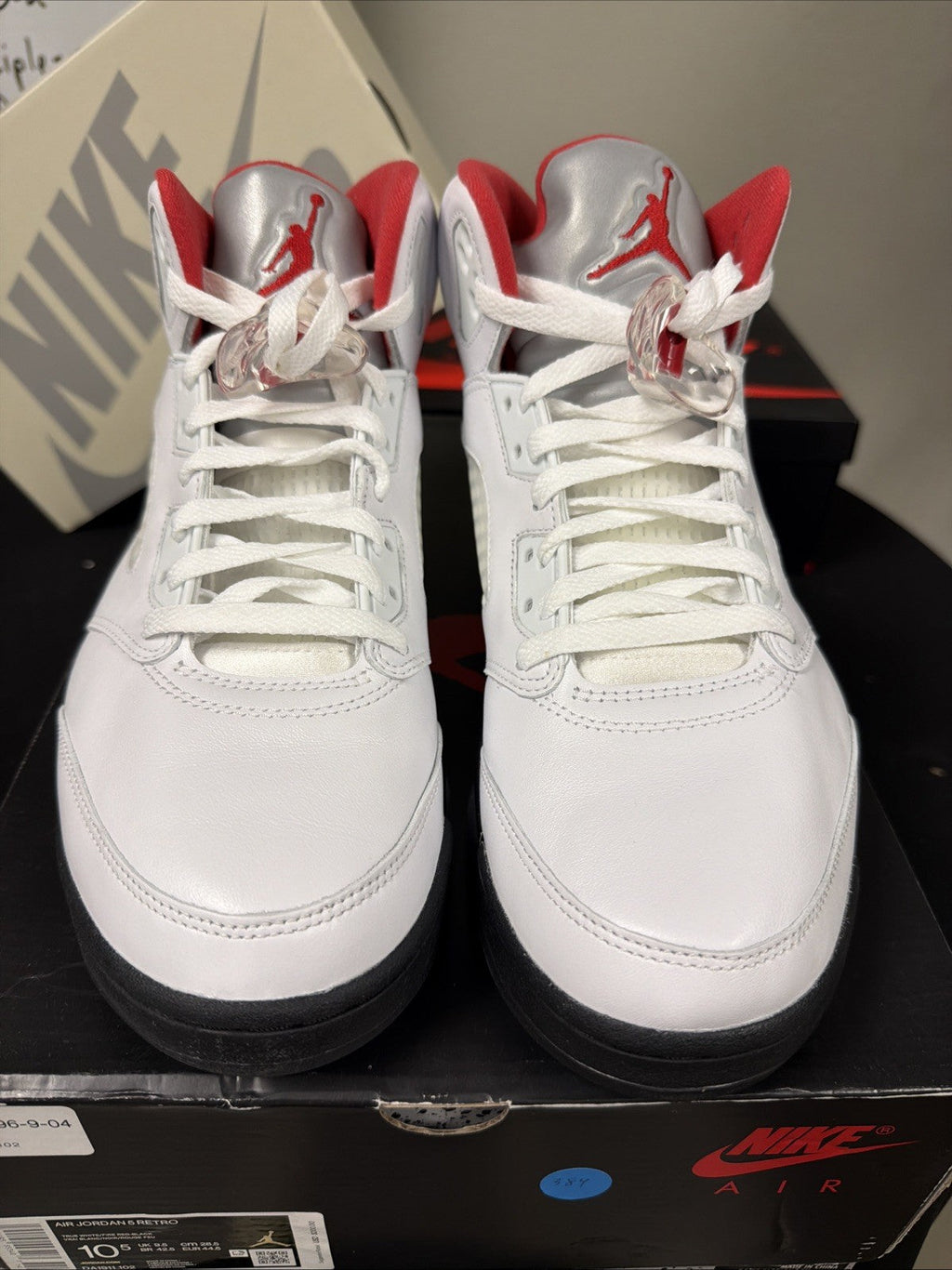 Fire Red 10.5 with box - Air Jordan 5 Retro Mid - product image from the listing.