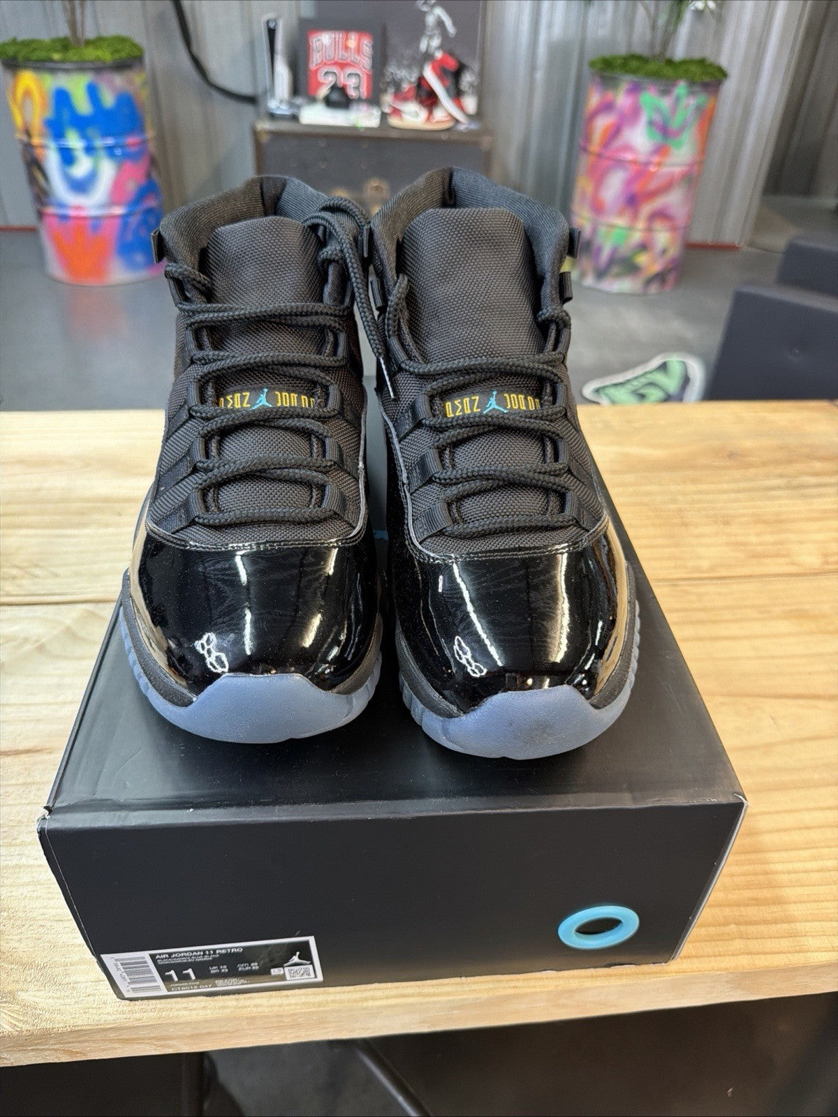Size 11 AIR JORDAN 11 RETRO GAMMA_BLACK/GAMMA BLUE-BLACK [ CT8012-047 ] - product image from the listing.