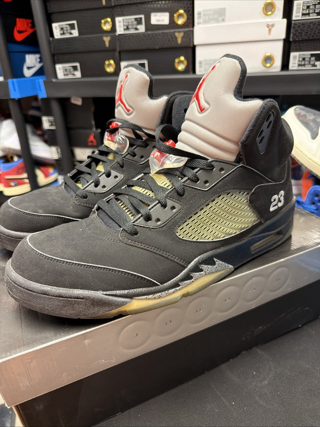 Air Jordan 5 Retro 2007 Black Metallic - Size 14 - product image from the listing.