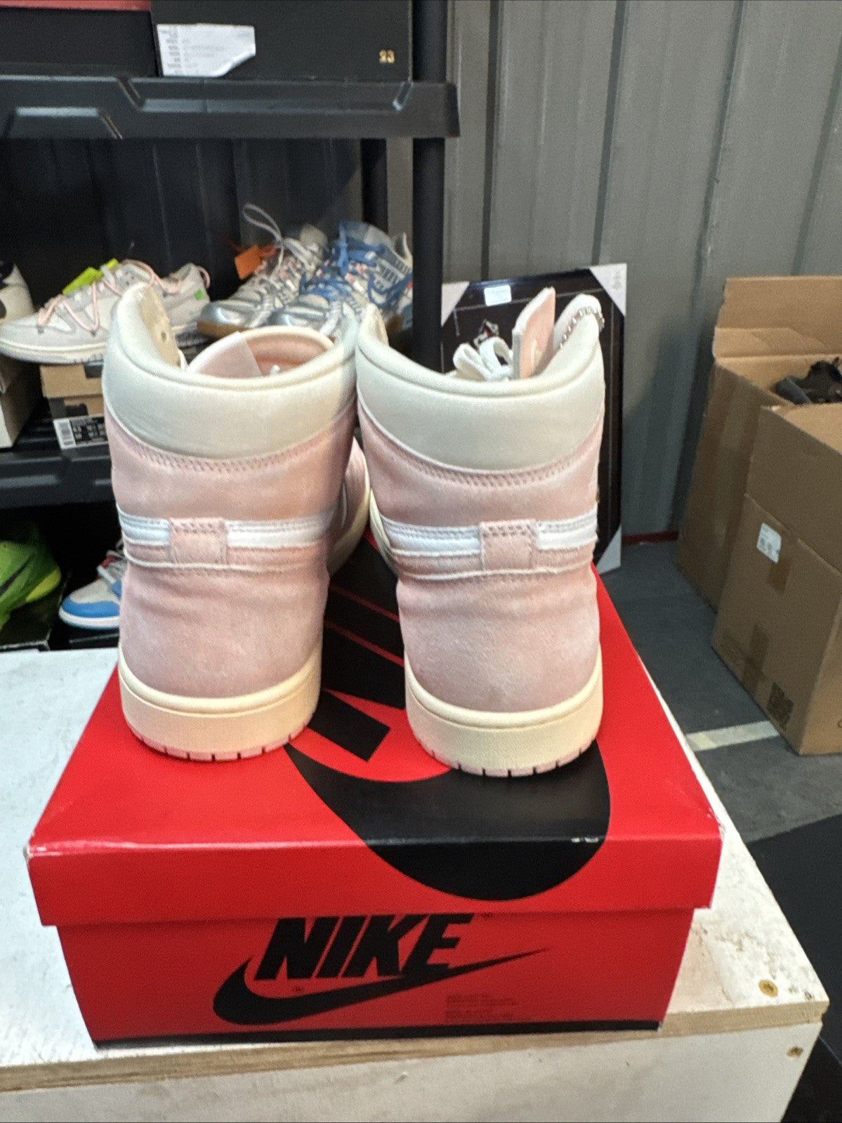 Size 12 - Air Jordan 1 Retro OG High Washed Pink for Women - product image from the listing.