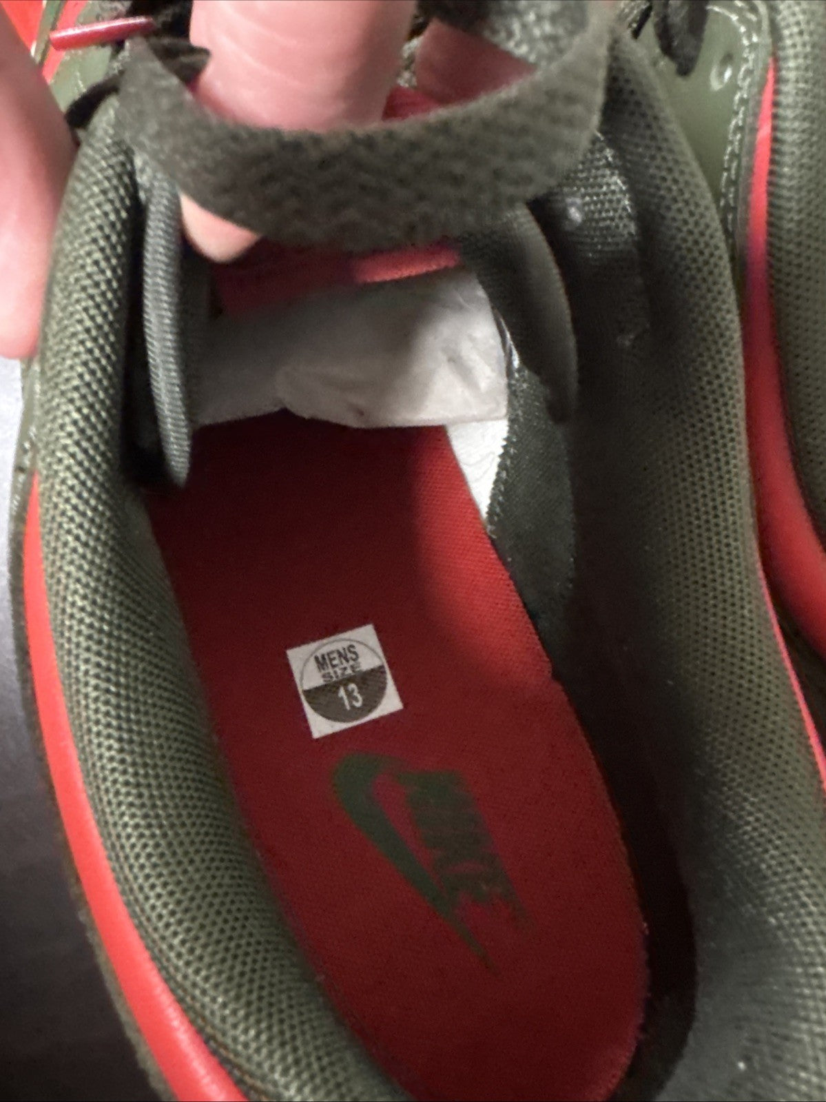 Men's Nike Dunk Low Retro BTTYS Shoes Mystic Red Cargo Khaki DV0833 600 - product image from the listing.