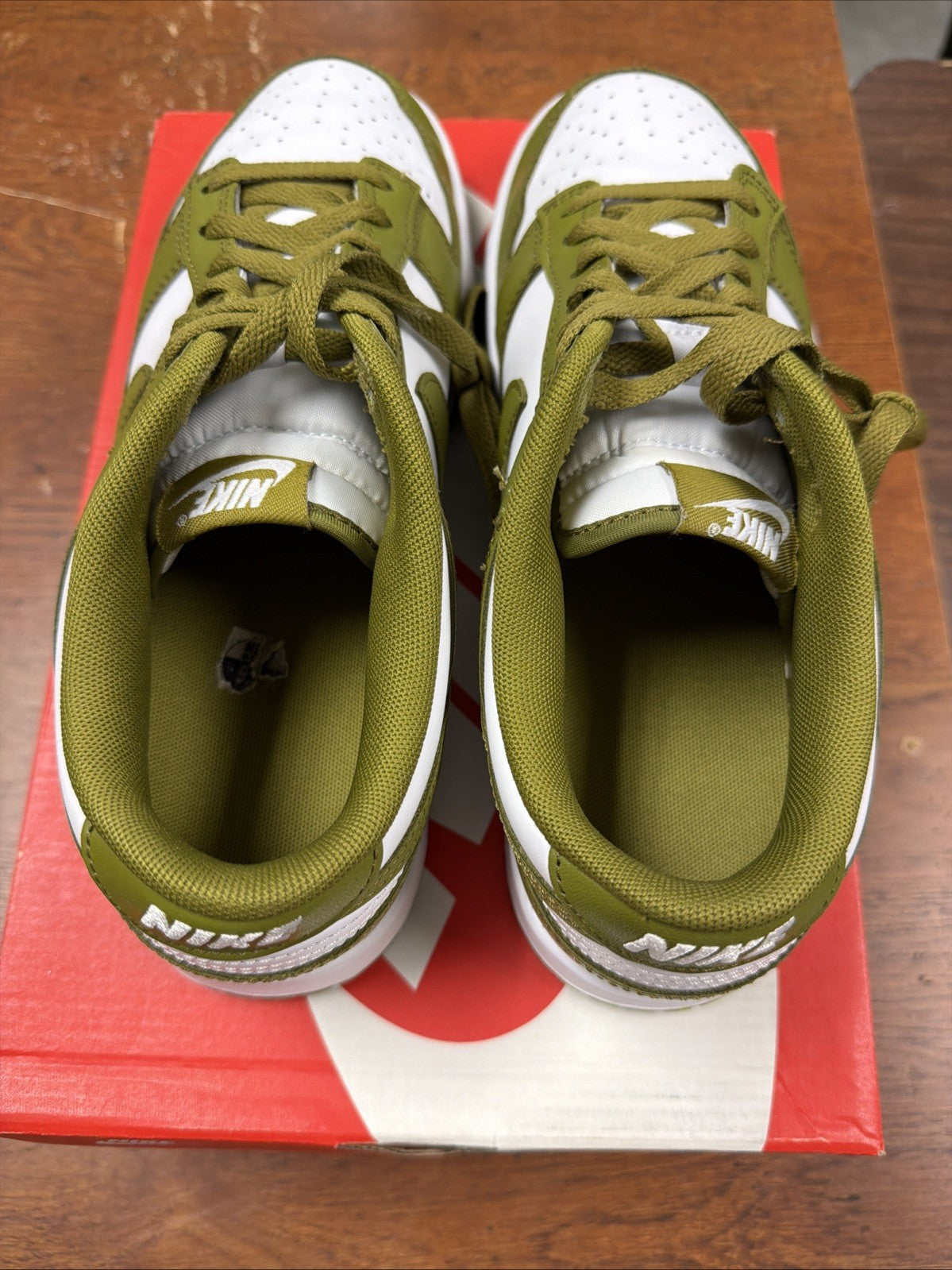Men's Nike Dunk Low Retro White/Pacific Moss DV0833-105 i - product image from the listing.