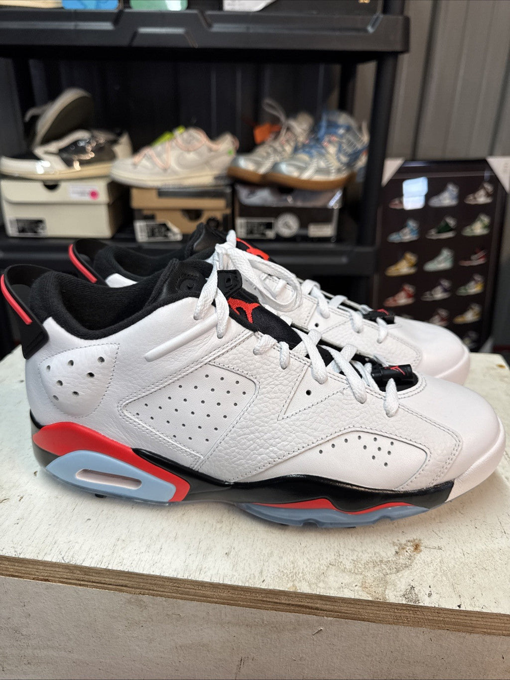 Air Jordan 6 Retro Golf Low White Infrared | Replacement Box - Size 12 - product image from the listing.