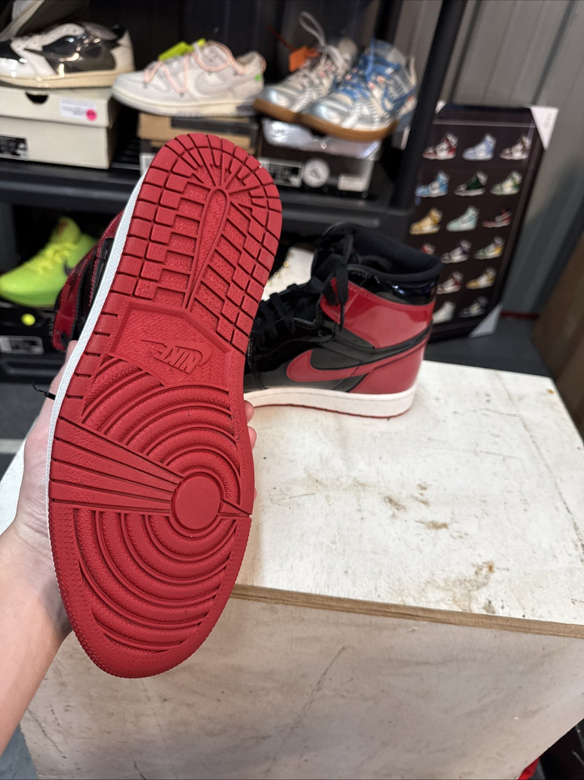Jordan 1 Retro OG High Patent Bred | Replacement Box - Size 11 - product image from the listing.