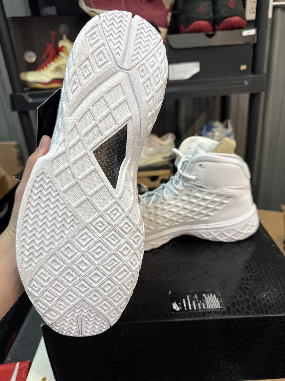 Men's Nike Kobe III Protro Triple White HM4351 100 Size 14 | Topless Box - product image from the listing.