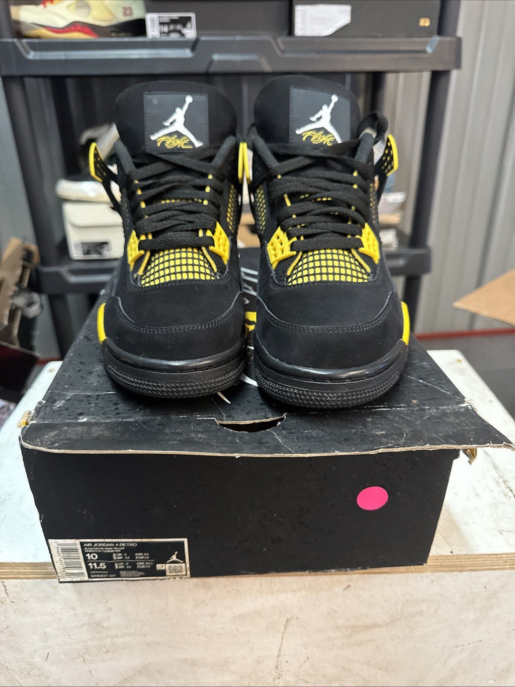 Jordan 4 Retro Mid Thunder | Worn Once - Size 10 - product image from the listing.
