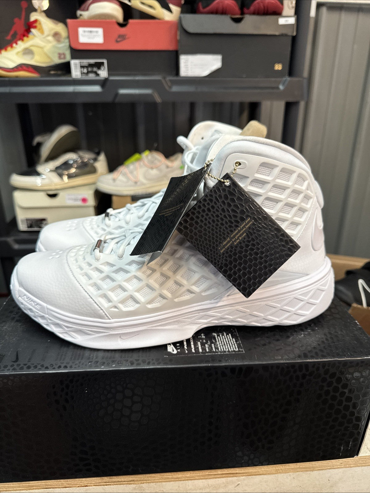 Men's Nike Kobe III Protro Triple White HM4351 100 Size 14 | Topless Box - product image from the listing.