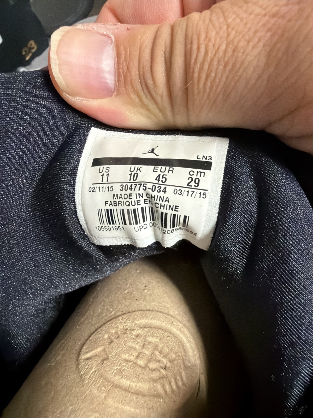 Men's Jordan 7 Bordeaux 2016 Sneakers Size 11 Used 100% Authentic - product image from the listing.
