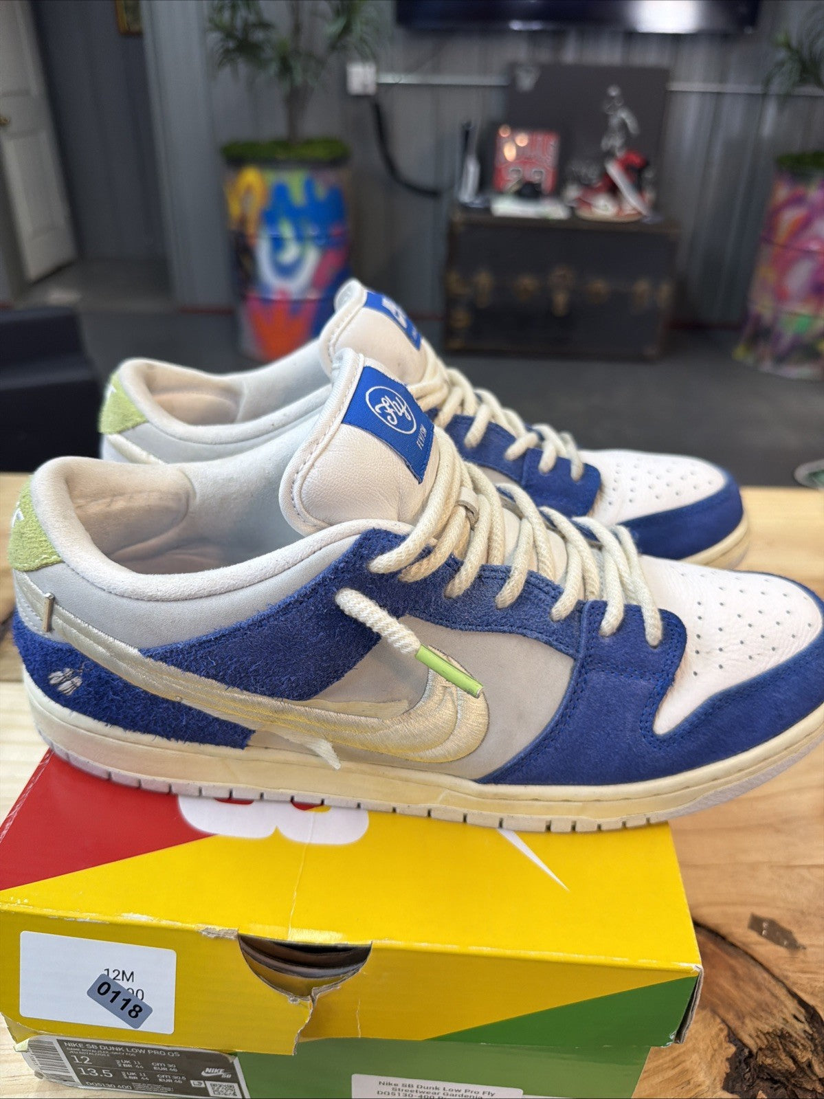 SB Dunk Low Fly Streetwear Gardenia - Size 12 - DQ5130-400 by Nike - product image from the listing.