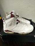 "2015" Size 5Y - NIKE AIR JORDAN 6 RETRO OG BG MAROON - product image from the listing.