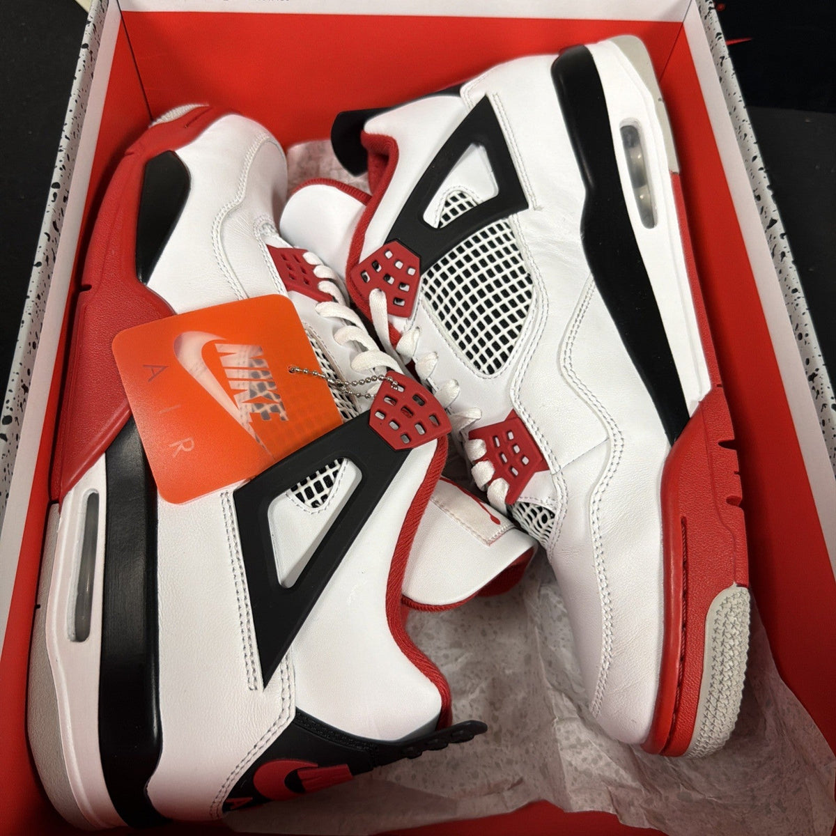 U - Jordan 4 Retro Fire Red (2020) - Size 13 - product image from the listing.