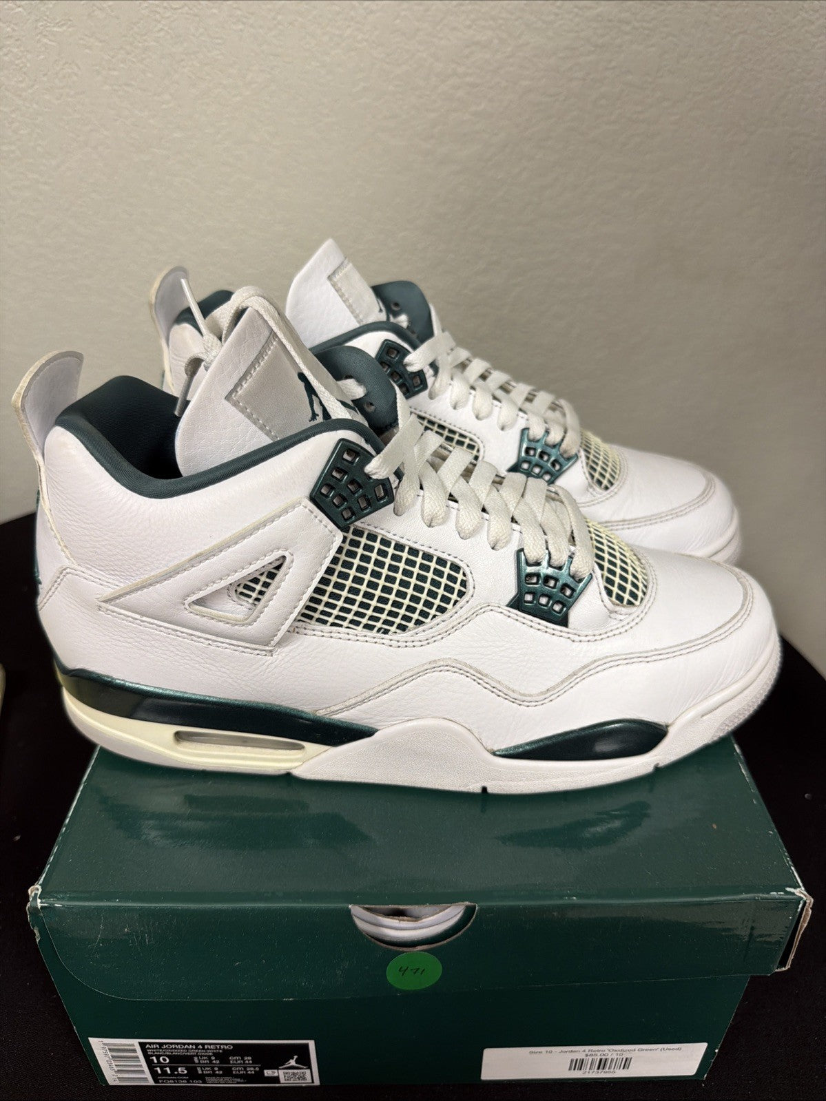 Oxidized Green, FQ8138-103, Size 10M, Deadstock, Fast Shipping! - Jordan 4 Retro - product image from the listing.