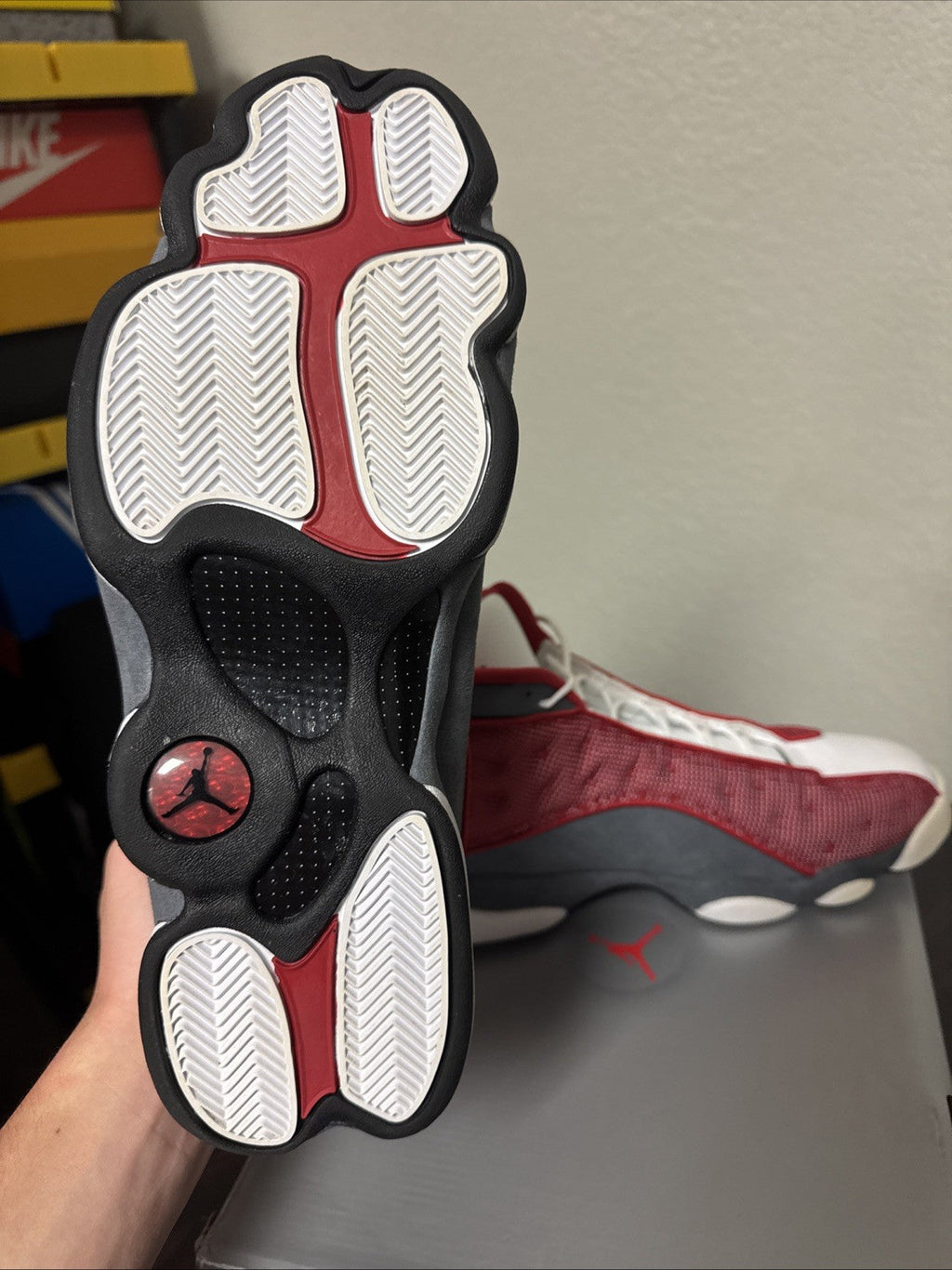 Men's Nike Air Jordan 13 Retro Chicago White Black Team Red Size 14 Sneakers - product image from the listing.