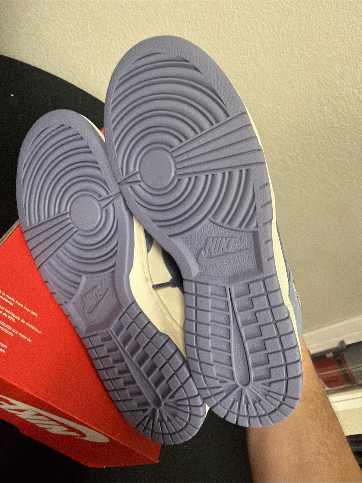 Nike Dunk Low Mini Swoosh - World Indigo W - Size 8.5 - product image from the listing.
