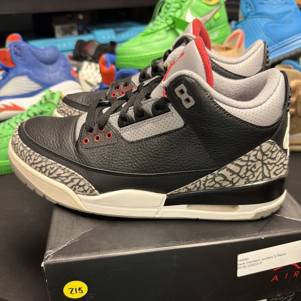 Air Jordan 3 Retro OG Black Cement 2018 Size 9 Sneaker 854262-001 (215) - product image from the listing.
