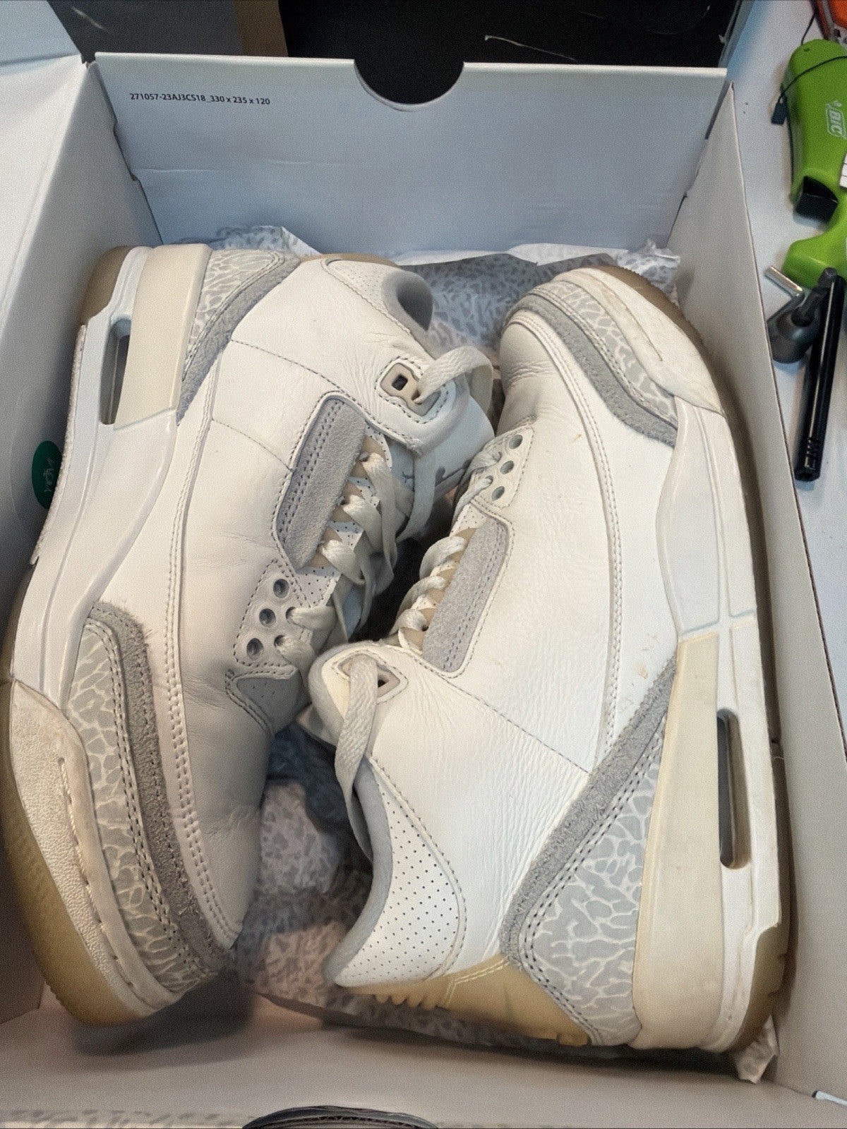 "Craft Ivory" Jordan 3 Retro FJ9479-100 - product image from the listing.