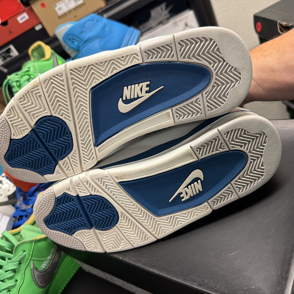 "Military Blue / Industrial Blue" (Men's) Air Jordan 4 Retro (2024) Size 8 (207) - product image from the listing.