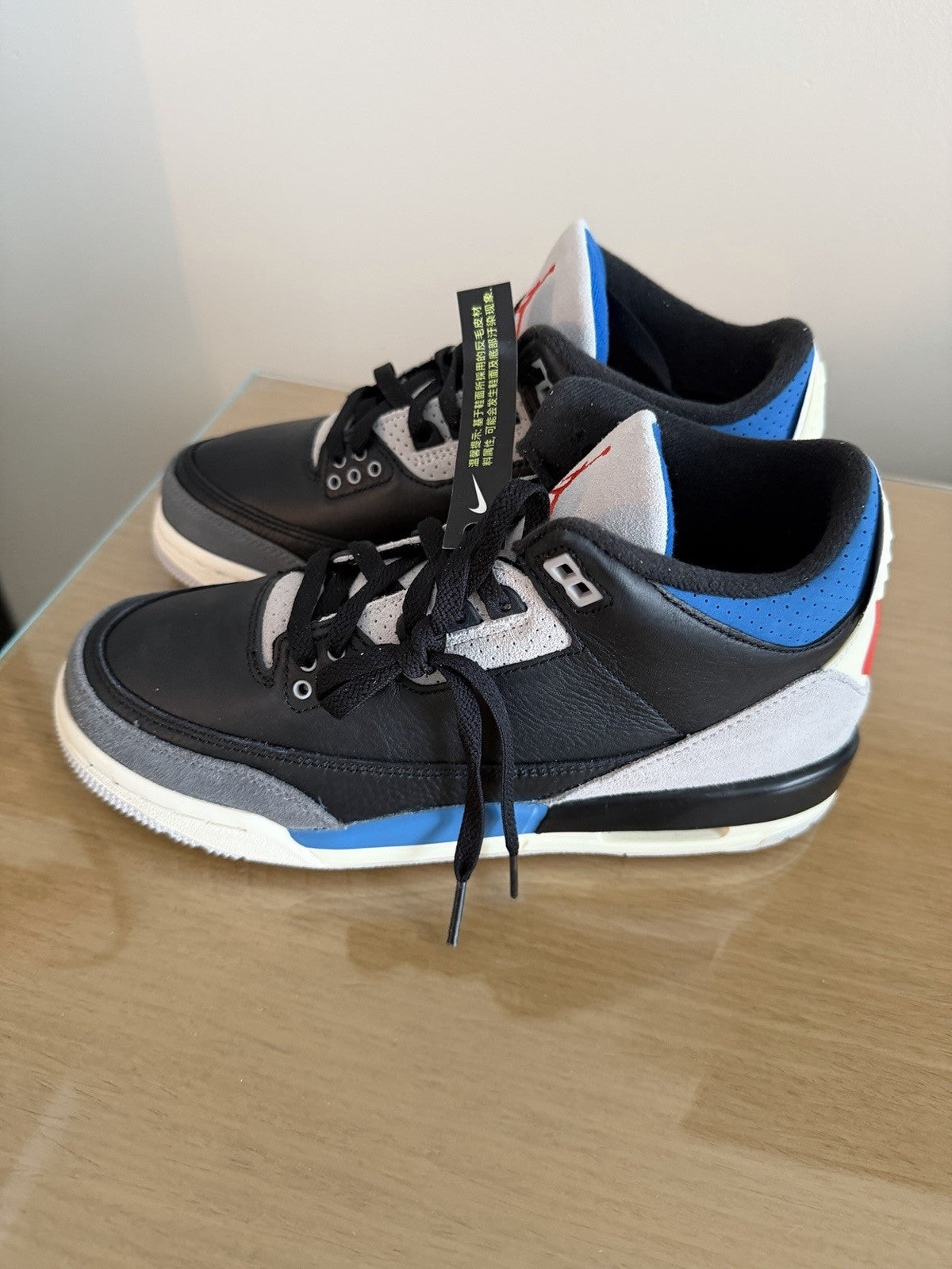 Women's Nike Air Jordan 3 Retro GS Rare Air Black Blue Red IB8968-004 Kids 5 6.5 - product image from the listing.