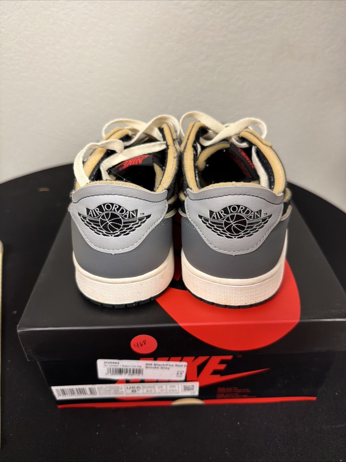 Men's Nike Air Jordan 1 Retro Low OG EX DV0982-006 Black Smoke Grey Sneaker - product image from the listing.