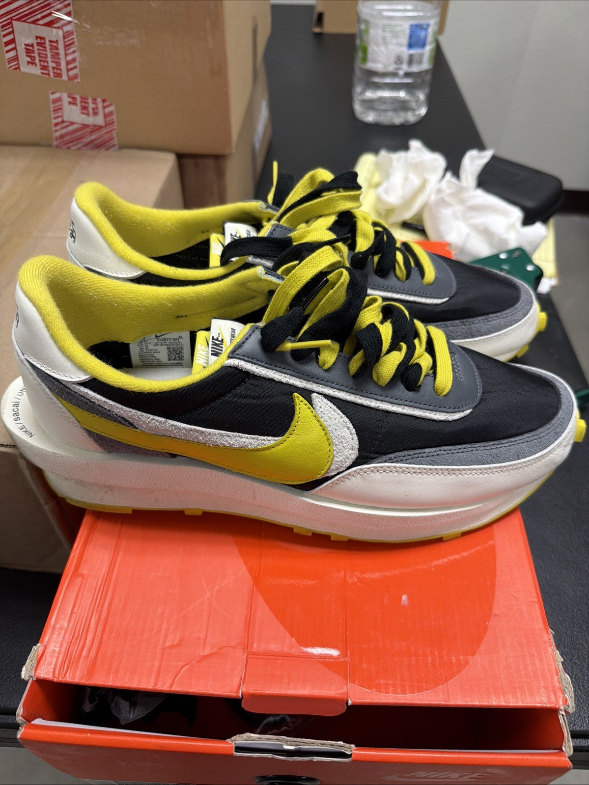 sacai x Undercover x Nike LDWaffle Bright Citron - Size 13 - product image from the listing.