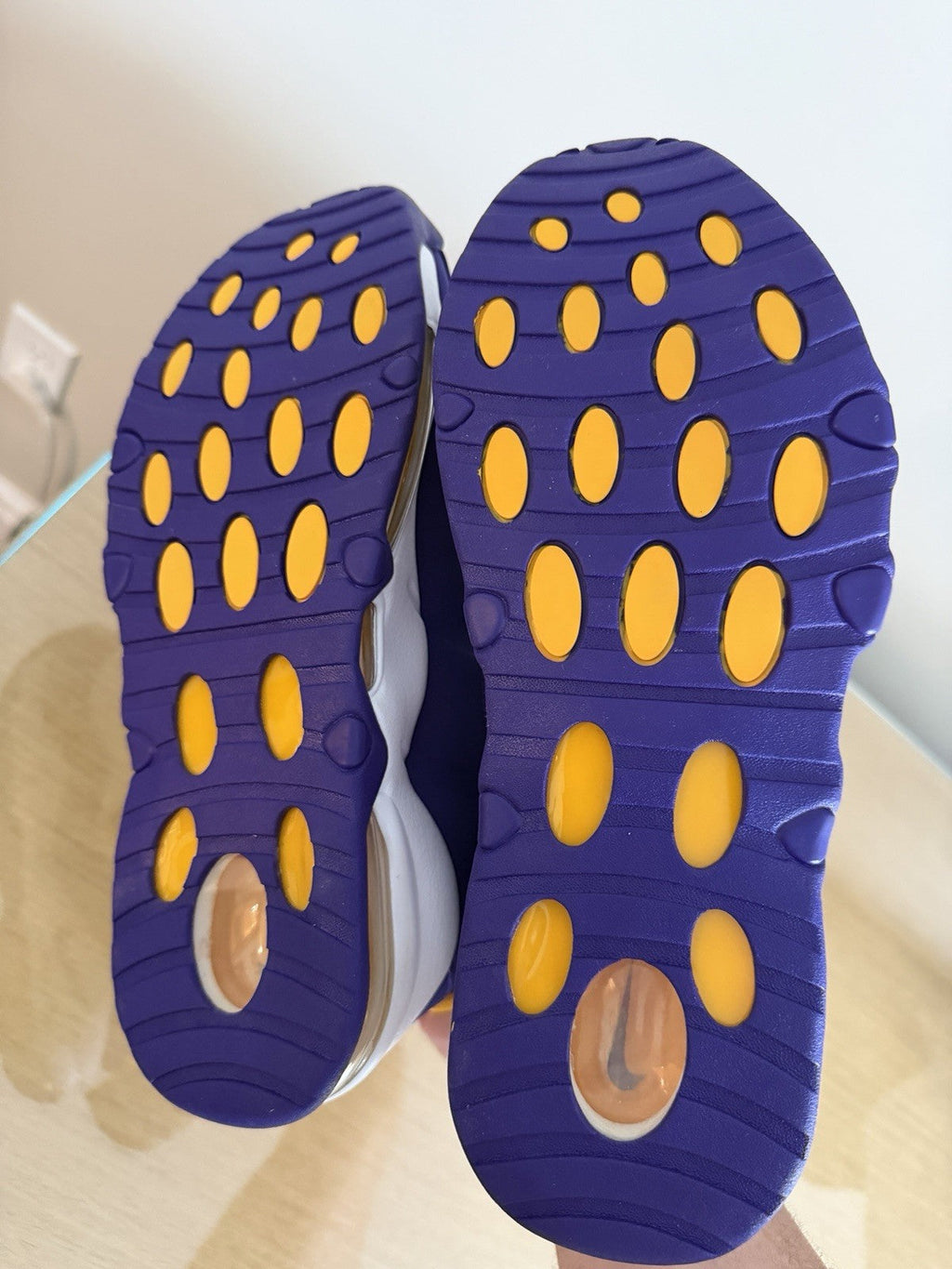 Men's Nike Air Max Uptempo LA Lakers Purple Basketball Shoes 311090-103 - product image from the listing.