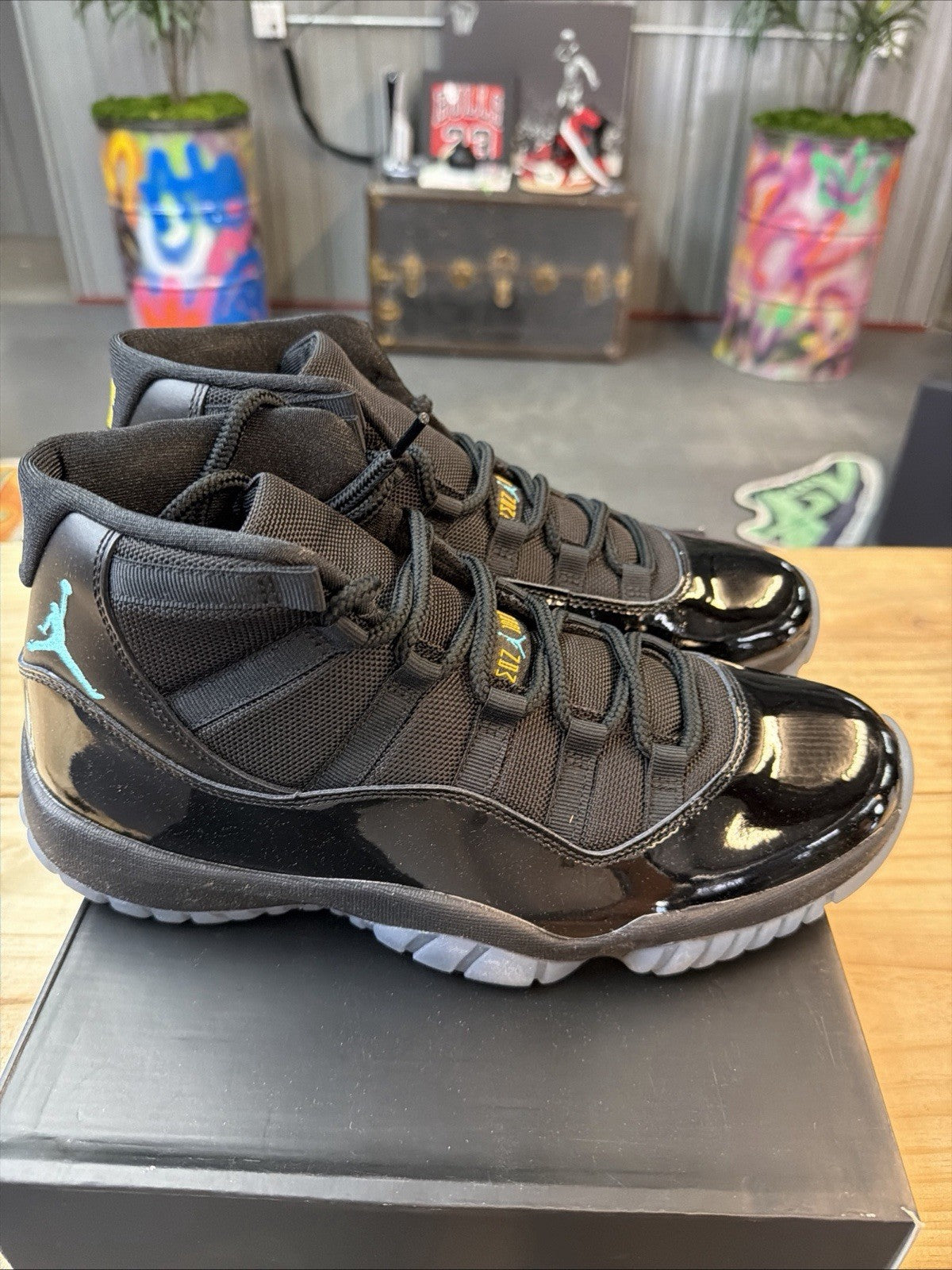 Size 11 AIR JORDAN 11 RETRO GAMMA_BLACK/GAMMA BLUE-BLACK [ CT8012-047 ] - product image from the listing.