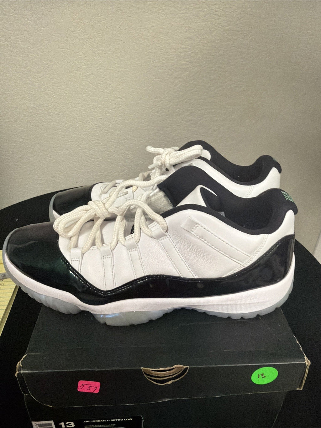 Air Jordan 11 Retro Low Emerald - Size 13 - product image from the listing.