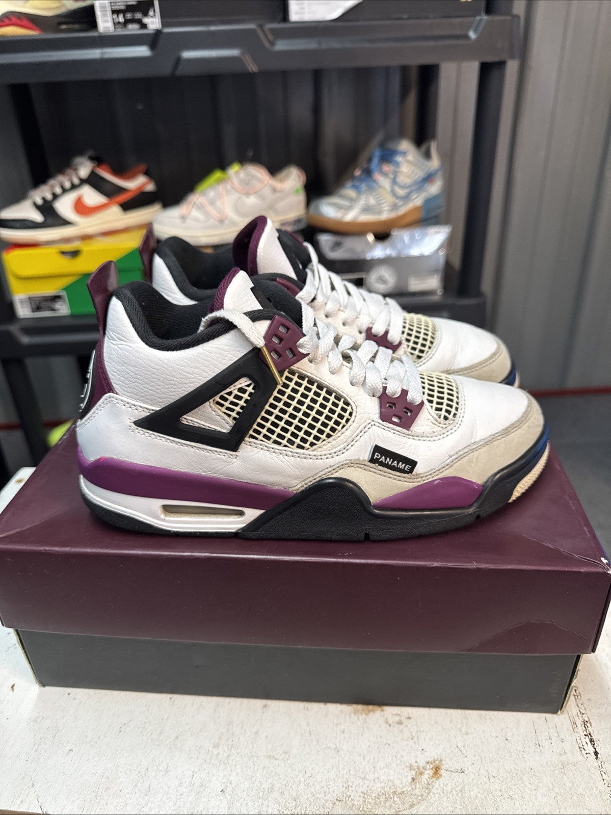 Jordan Paris Saint-Germain x Air Jordan Kids 4 Retro GS - Size 6.5Y - product image from the listing.
