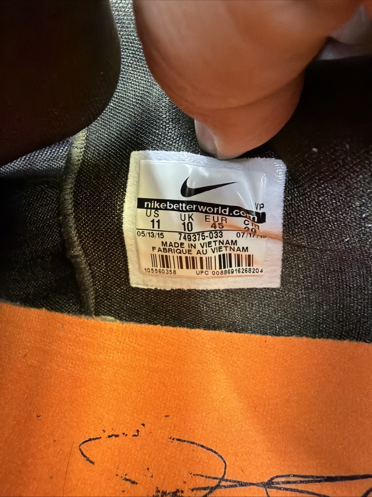 Men's KD 8 "EASY EURO" SIZE 11 NEW GREY SUNSET ORANGE SUPER RARE - product image from the listing.