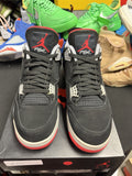 Men's Air Jordan 4 Bred 2019 White/Black Sneakers (245) - product image from the listing.