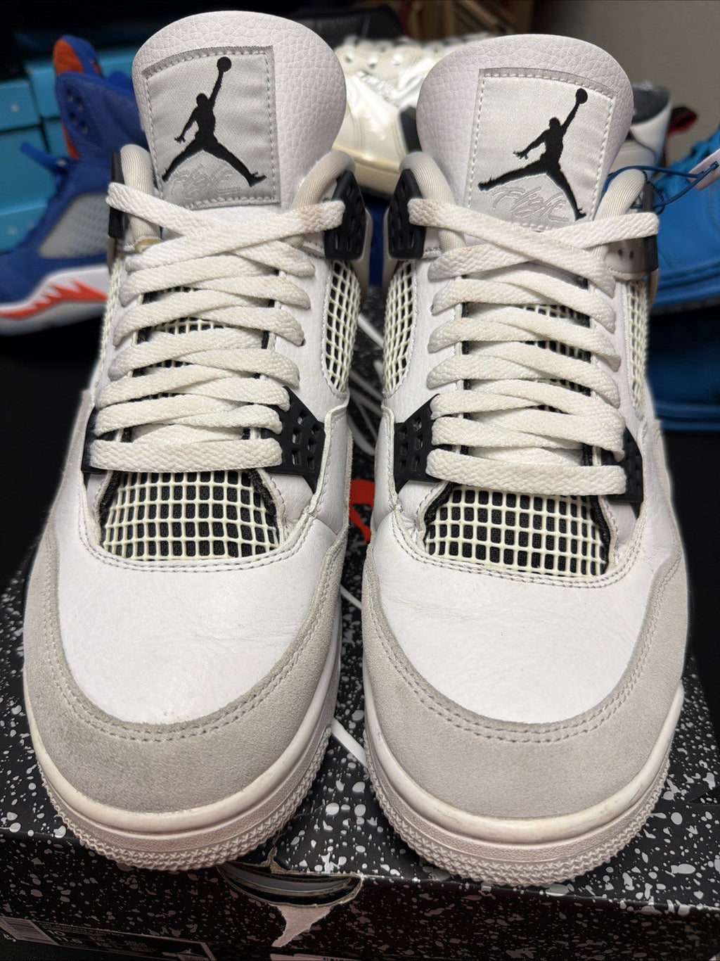Jordan 4 Retro Mid Military Black - Size 10 - product image from the listing.