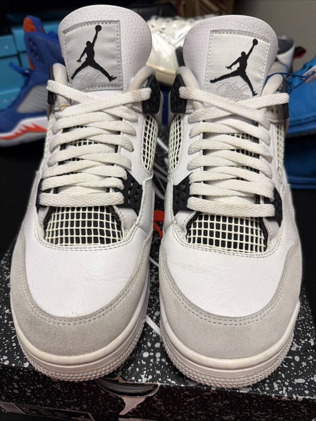 Jordan 4 Retro Mid Military Black - Size 10 - product image from the listing.