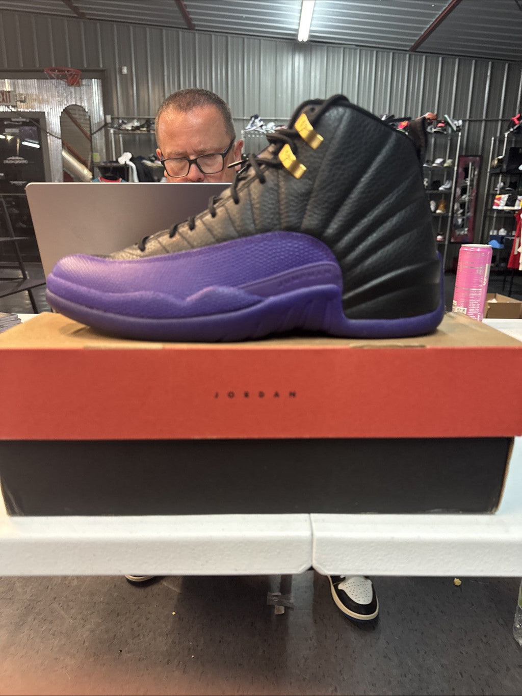 Jordan 12 Retro Mid Field Purple DS - Size 10 - product image from the listing.