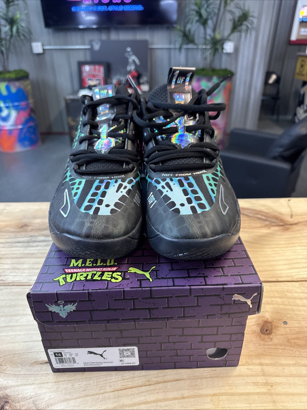 PUMA X Lamelo Ball Mb.01 TMNT Baxter Stockman | Wore Once - Size 14 - product image from the listing.