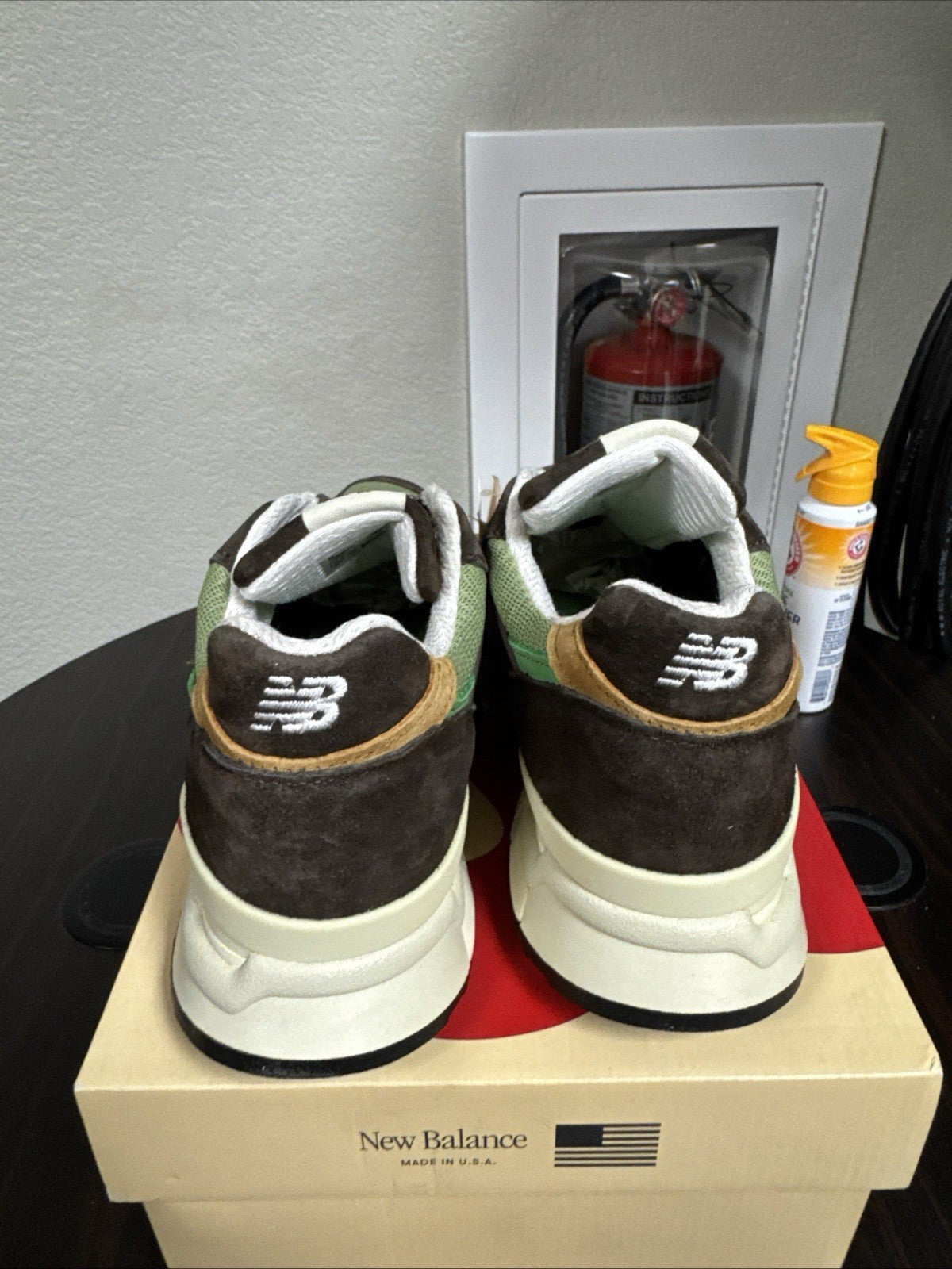 U998BG - New Balance 998 Made in USA x Teddy Santis Low Brown Green - product image from the listing.