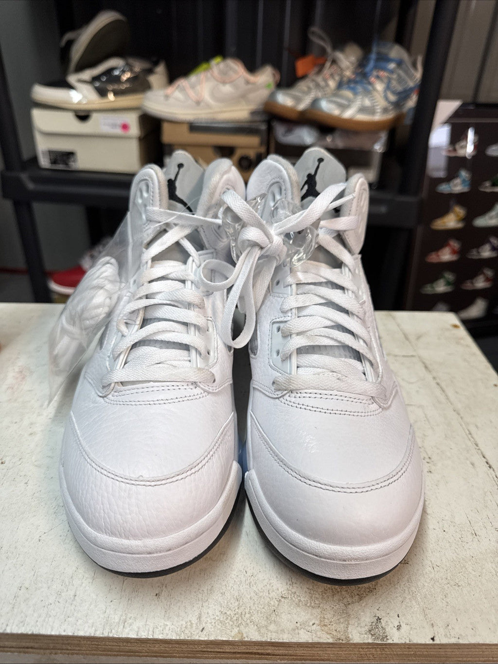 Nike Air Jordan 5 Retro White Metallic Silver 2026 | Replacement Box - Size 9 - product image from the listing.