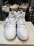 Nike Air Jordan 5 Retro White Metallic Silver 2026 | Replacement Box - Size 9 - product image from the listing.