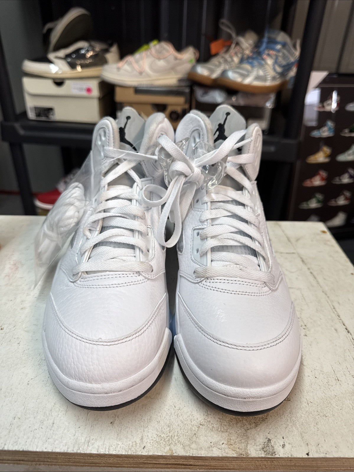 Nike Air Jordan 5 Retro White Metallic Silver 2026 | Replacement Box - Size 9 - product image from the listing.